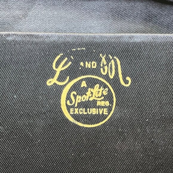 Vintage L And M Women’s Black Satin With Gold Frame & Pouch Evening Clutch - Picture 7 of 13